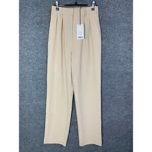 New NA‎ KD Emma Ellingson Women Oversized Suit Pant Beige Size 34